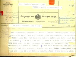 Dokument: Ein Telegramm aus dem Jahr 1915