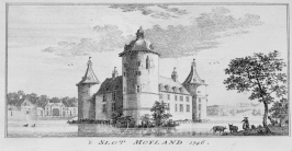 Dokument: Kupferstich von Schloss Moyland um die Mitte des 18. Jahrhunderts.