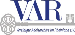 Logo Vereinigte Adelsarchive im Rheinland e. V.: kurz VAR