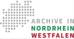 Logo mit grauen Punkten auf der linken Seite und grau-grün-rotem Schriftzug auf der linken