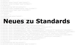Grafik: Neues zu Standards mit Programmiersprache im Hintergrund