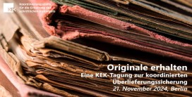 Flyer der Tagung mit alten Archivmappen