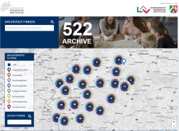 Screenshot der Startseite von Archive NRW