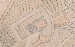 Darstellung von Schloss Wissen auf einer Karte des 18. Jahrhunderts. Archiv Schloss Wissen, Karten 44.