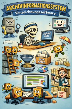 Infoblatt mit Cartoon Skeletten