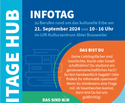 Auf einem Flyer stehen Informationen zu einer Veranstaltung