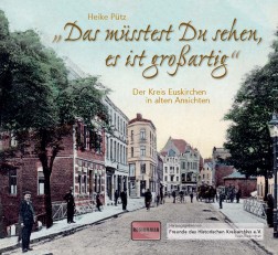Buchcover mit einem Bild, das eine historische Aufnahme euskirchener Straßen und Menschen abbildet
